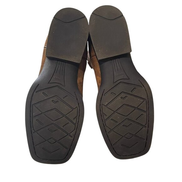 Ariat Kids Camo Western Boots 5 Square Toe Leather Cowboy US Flag Patriotic Chic - Picture 9 of 11